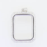 Sterling Silver Semi Mount Pendant Setting Emerald OCT 20X15mm - Syzjewelry